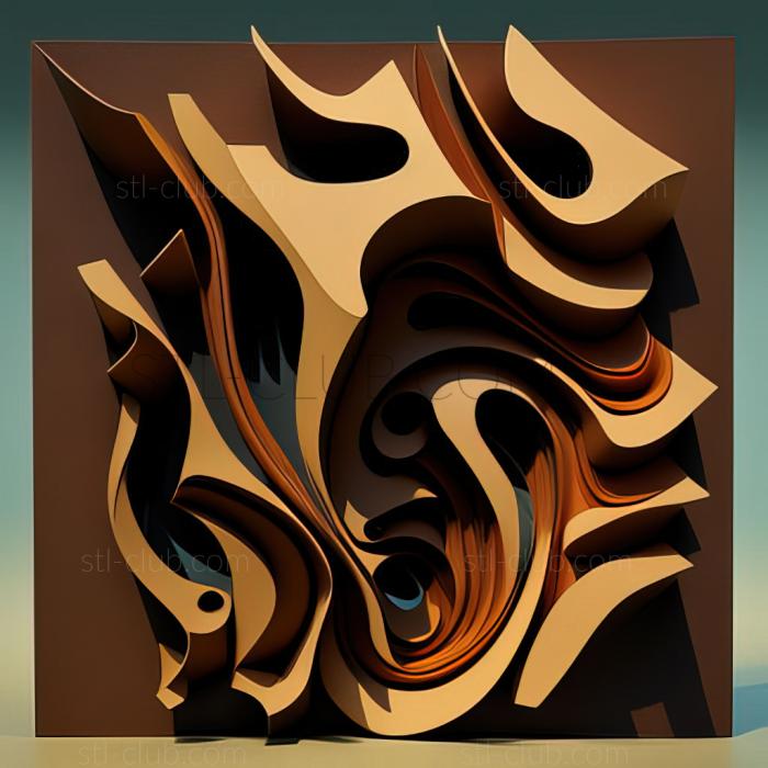 3D model st abstract painting (STL)